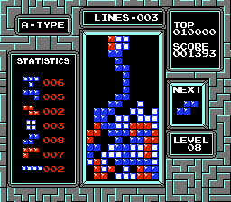 Tetris (NES) - online game | RetroGames.cz