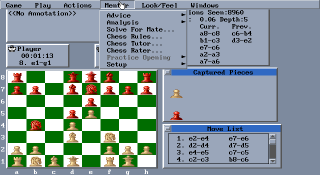 Chessmaster 3000 - PC DOS gameplay 