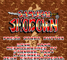 Samurai Shodown Game Gear Online Game Retrogames Cz